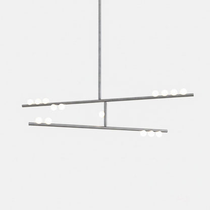 Brass Glass Drop Chandelier