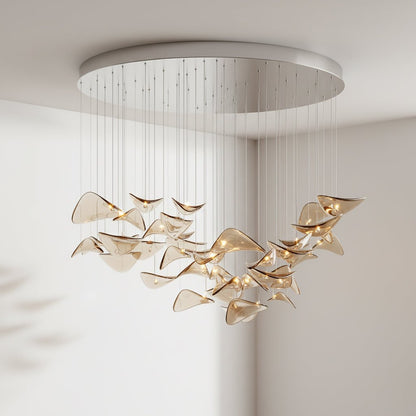 Wave Floating Leaf Chandelier