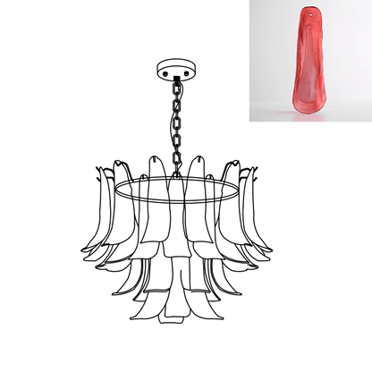 Murano Glass Leaf Chandelier