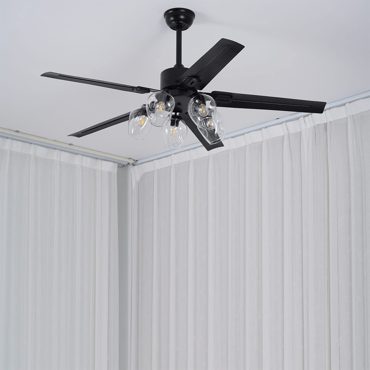Black Vintage Ceiling Fan Light