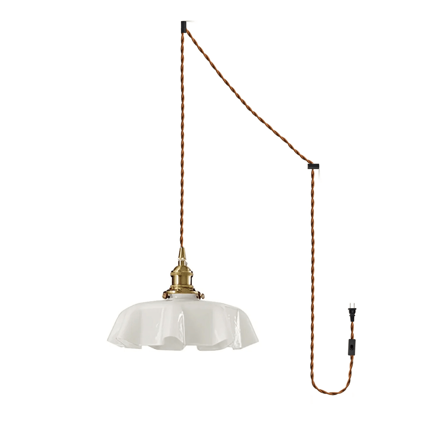 French Flower Pendant Swag Light
