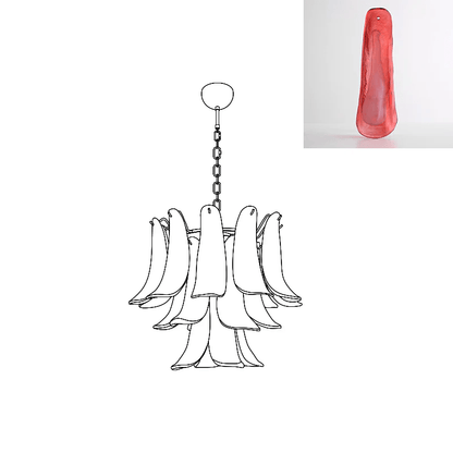 Murano Glass Petals Chandelier