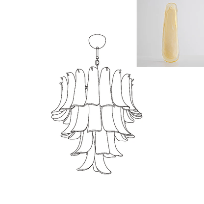Murano Glass Petals Chandelier