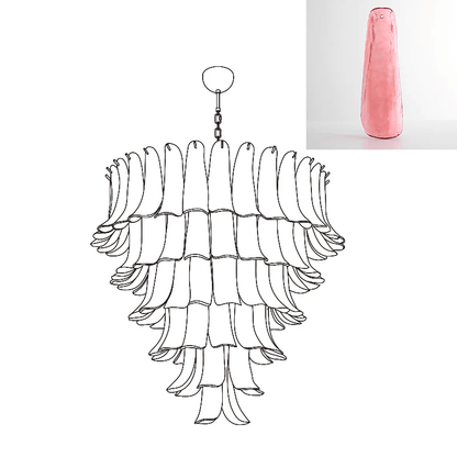 Murano Glass Petals Chandelier
