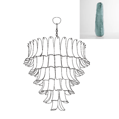 Murano Glass Petals Chandelier