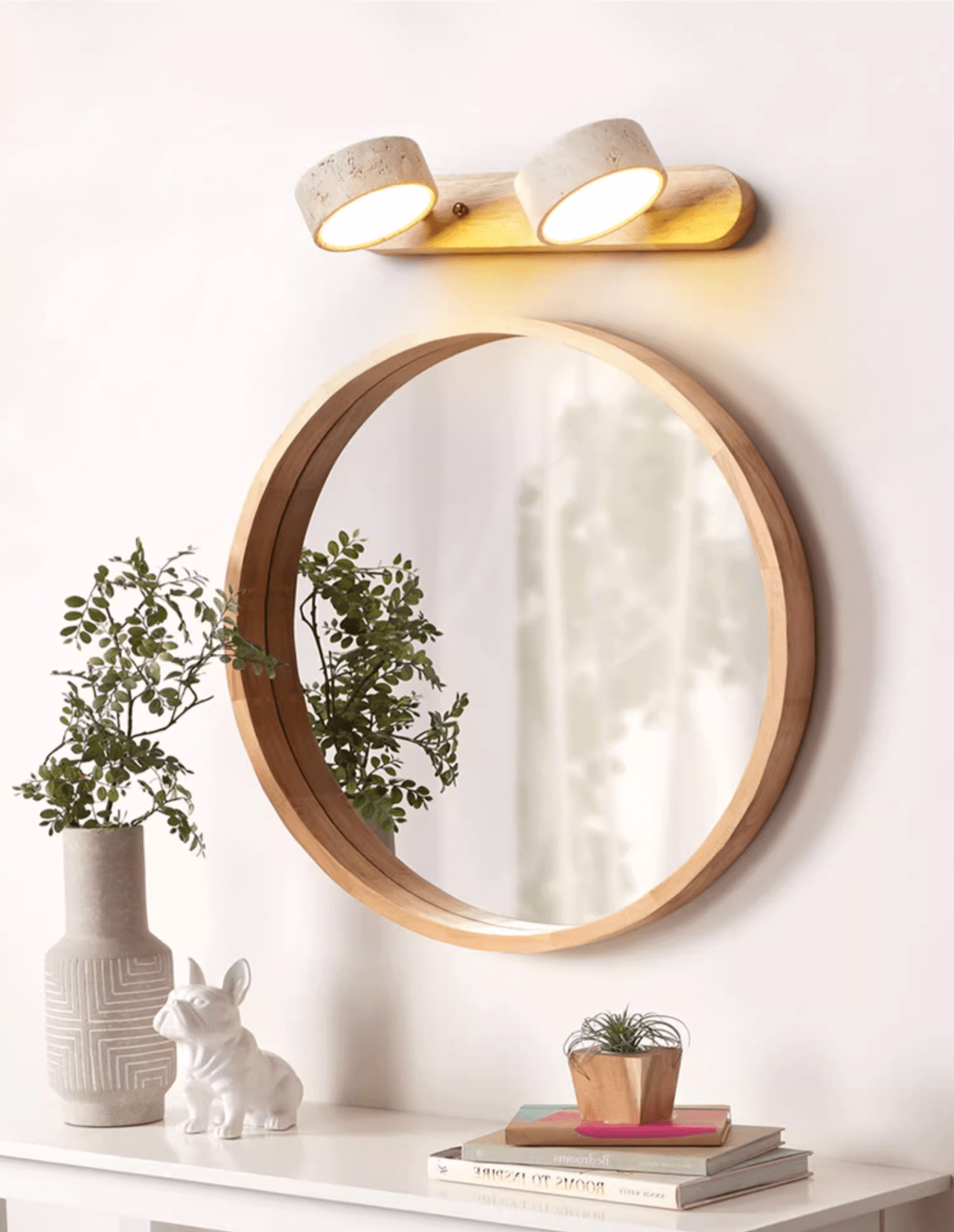 Camilla Travertine Duo Wall Light