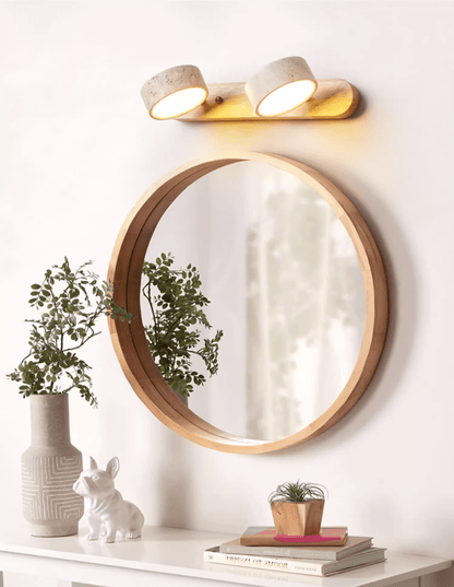 Camilla Travertine Duo Wall Light
