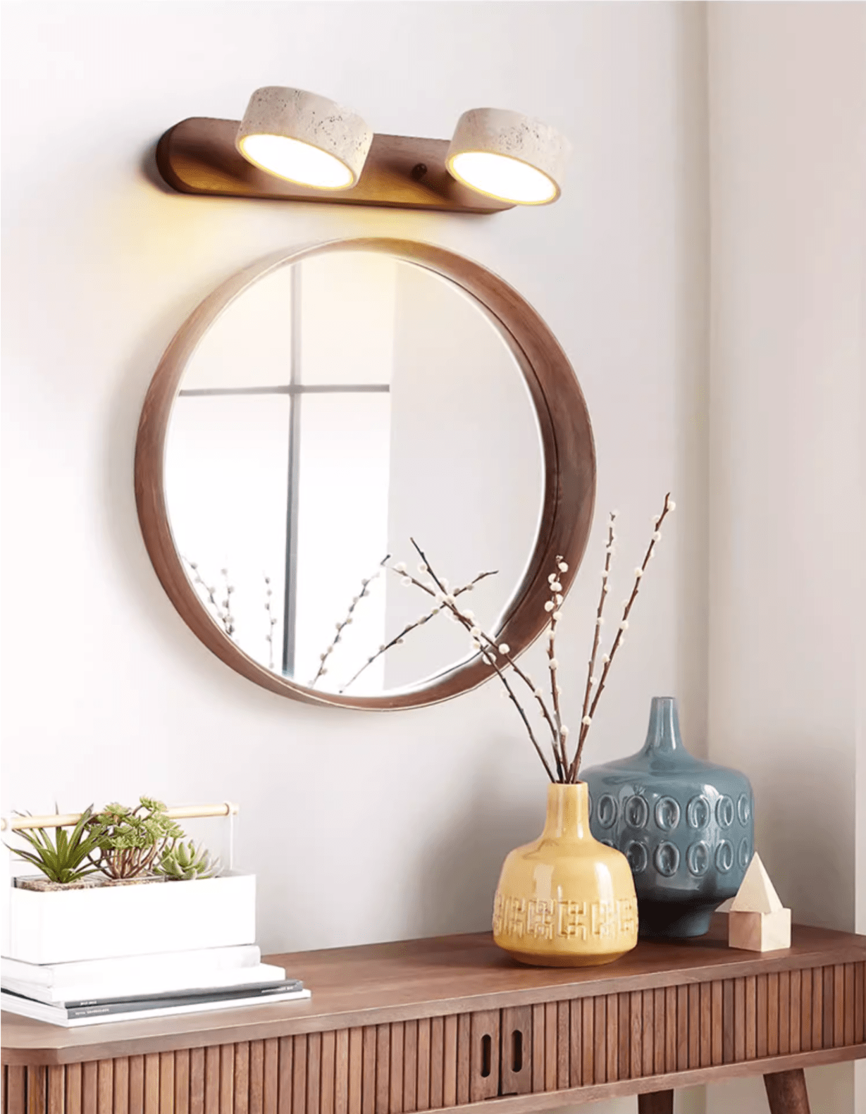 Camilla Travertine Duo Wall Light
