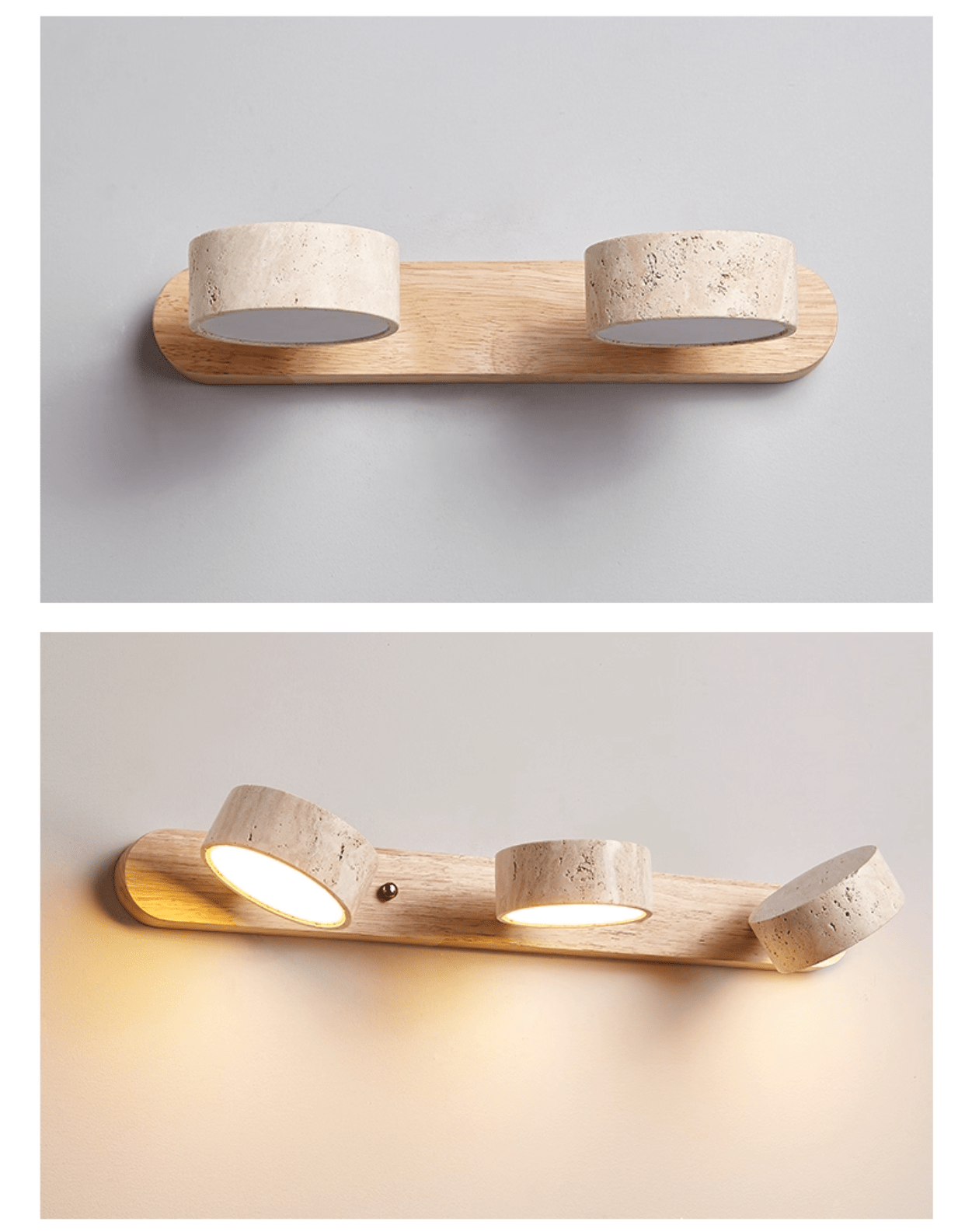 Camilla Travertine Duo Wall Light