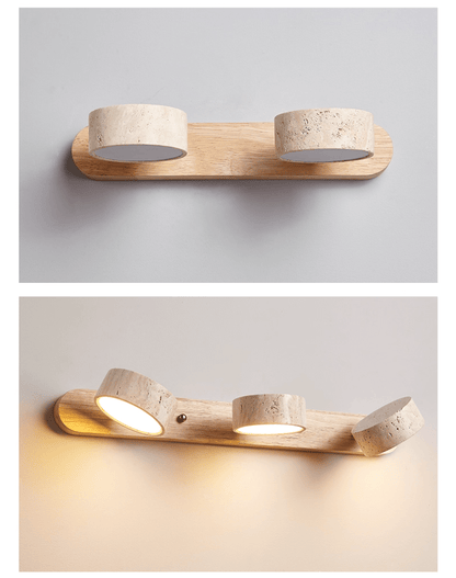 Camilla Travertine Duo Wall Light