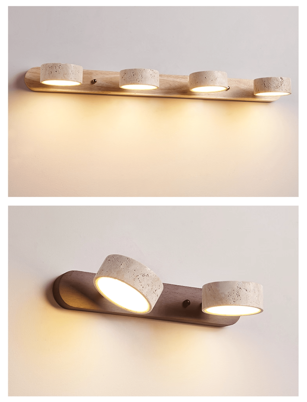 Camilla Travertine Duo Wall Light