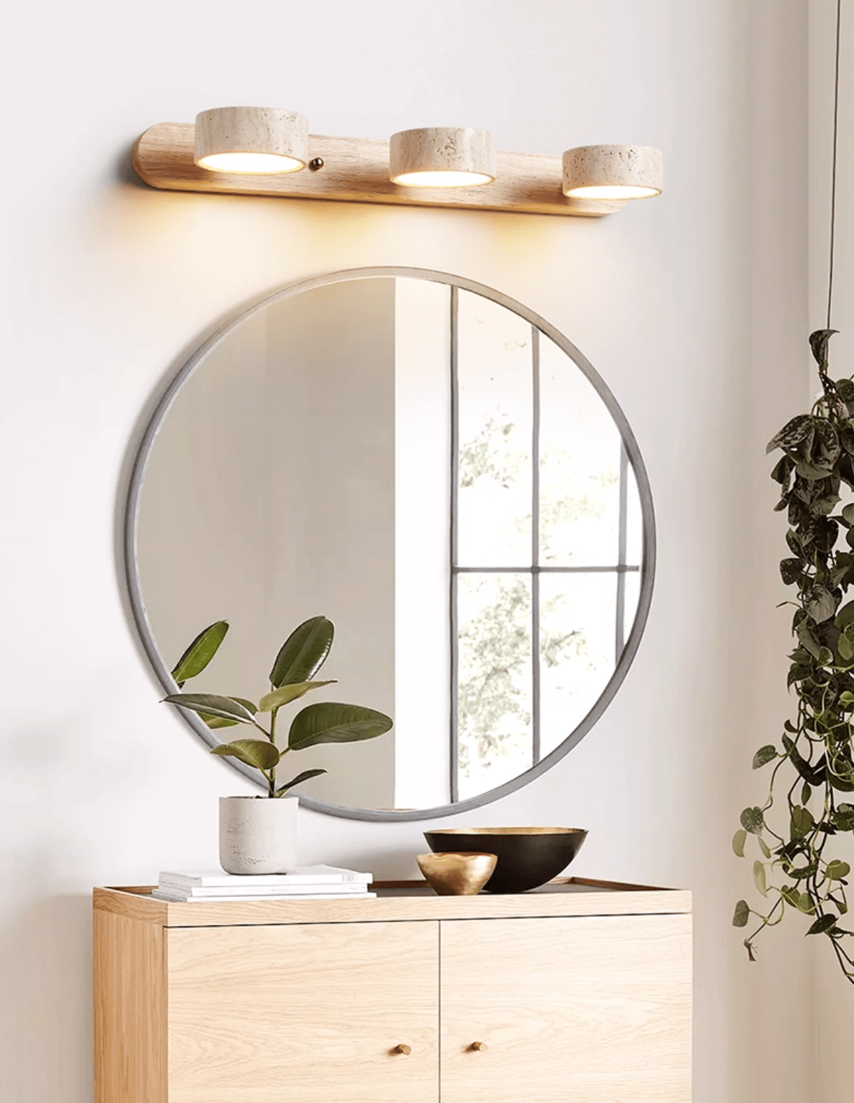 Camilla Travertine Duo Wall Light
