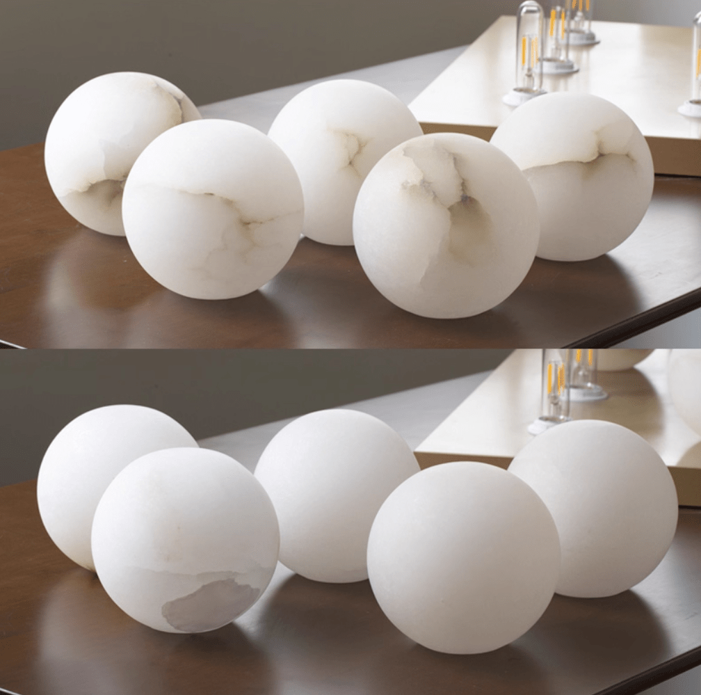 Alabaster Mini Orb Wall Lamp