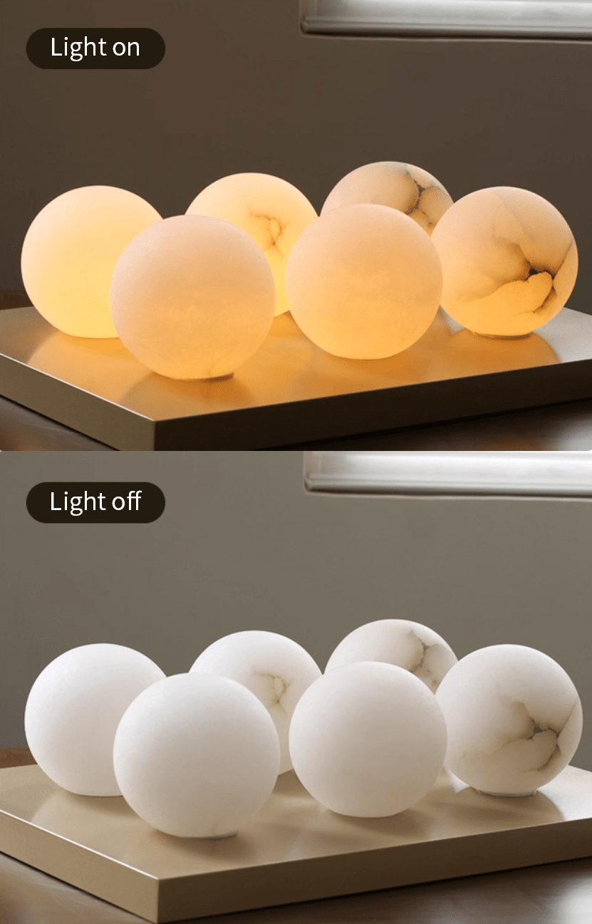 Alabaster Mini Orb Wall Lamp