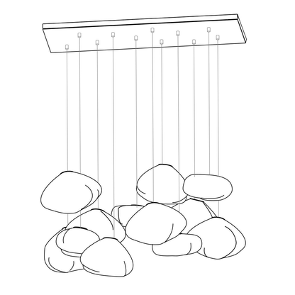Blown Glass Mesh Pendant Light