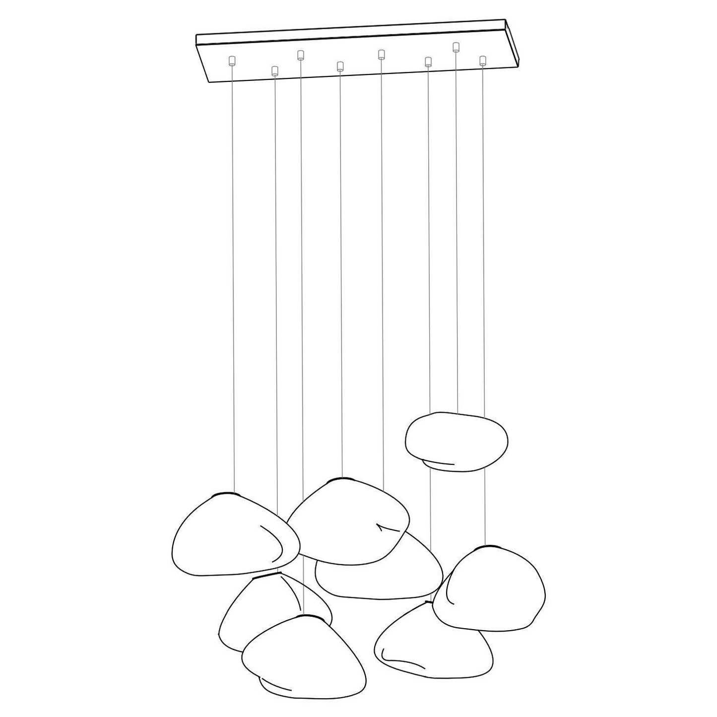 Blown Glass Mesh Pendant Light