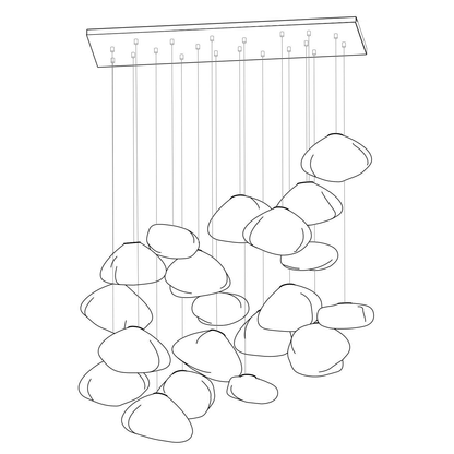 Blown Glass Mesh Pendant Light