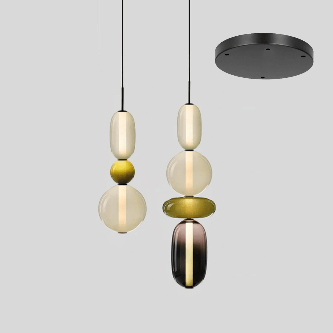 Candied Glass Combo Pendant Light
