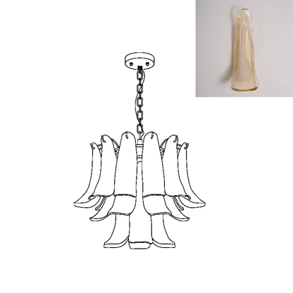 Murano Glass Leaf Chandelier