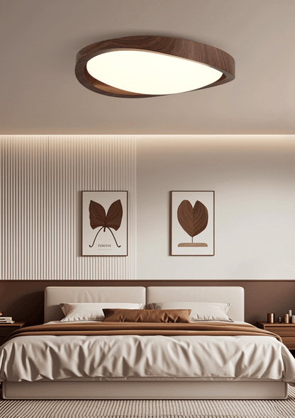 Walnut Curved Edge Ceiling Light