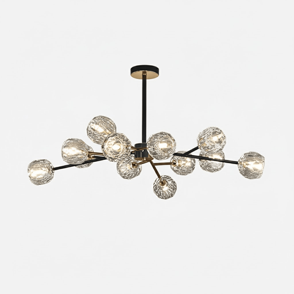Crystal Ball Round Cluster Chandelier