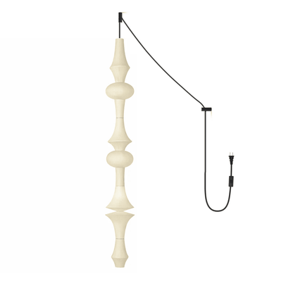 Washi Paper E Pendant Swag Light