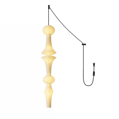 Washi Paper E Pendant Swag Light