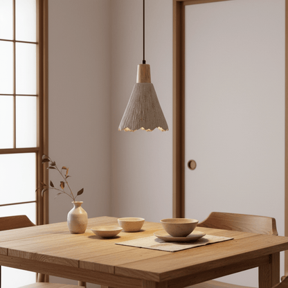 Concrete Pleated Pendant Lamp