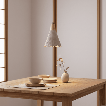 Concrete Pleated Pendant Lamp