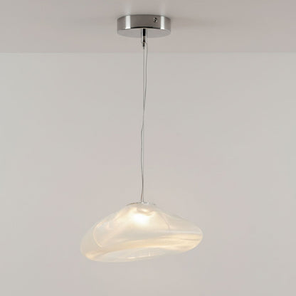 Blown Glass Mesh Pendant Light