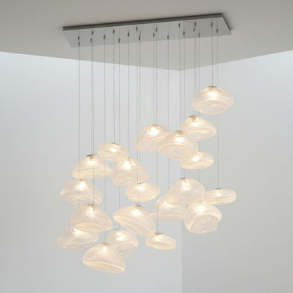 Blown Glass Mesh Pendant Light