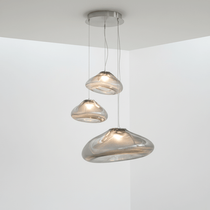 Blown Glass Mesh Pendant Light