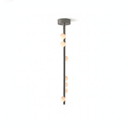 Brass Glass Drop Chandelier