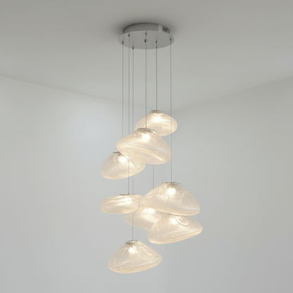 Blown Glass Mesh Pendant Light