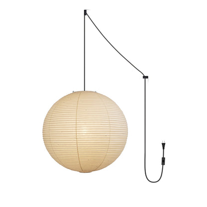 Akari A Pendant Swag Light (black plug wire)