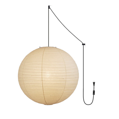 Akari A Pendant Swag Light (black plug wire)
