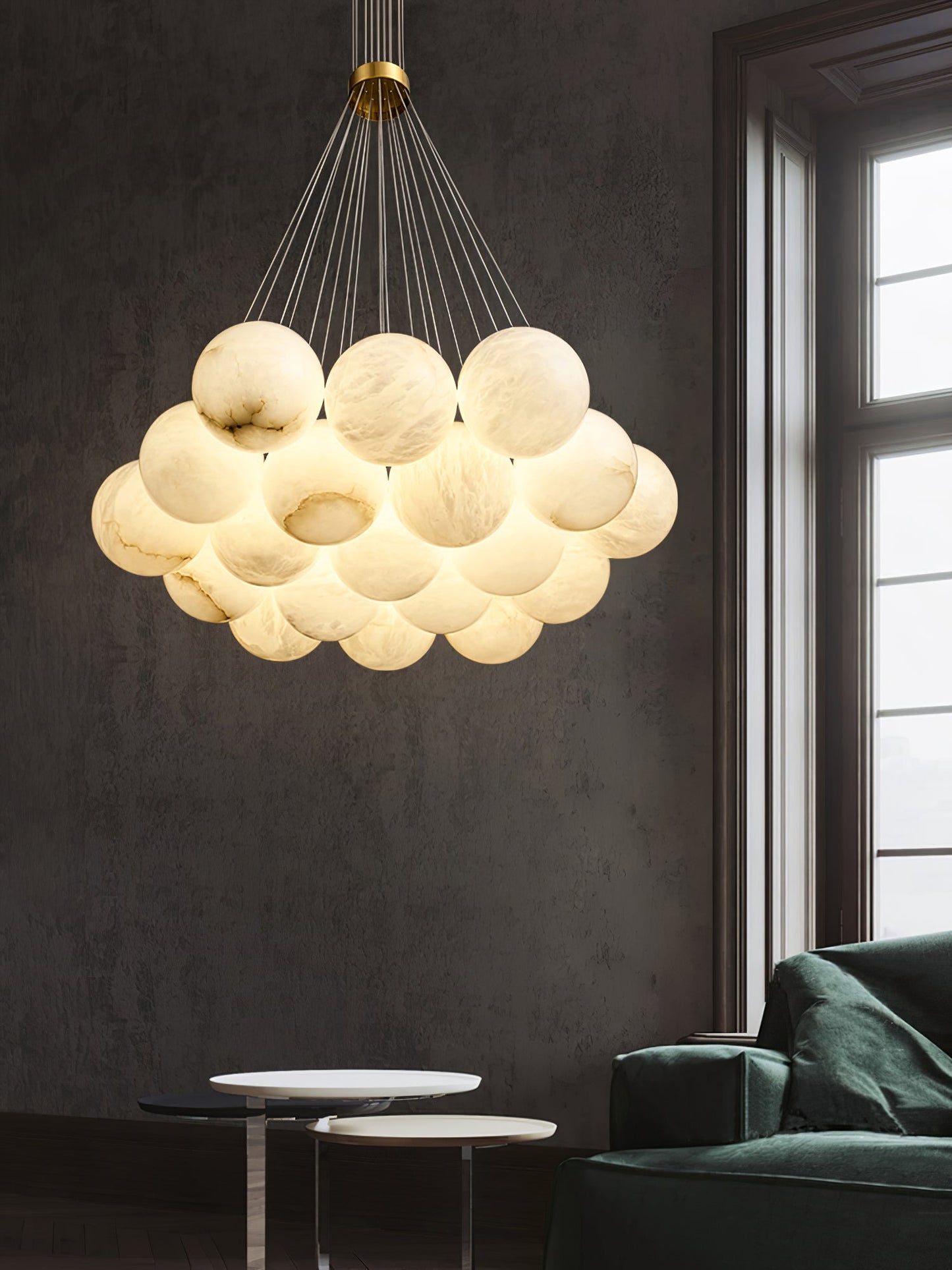 Alabaster Balls Chandelier
