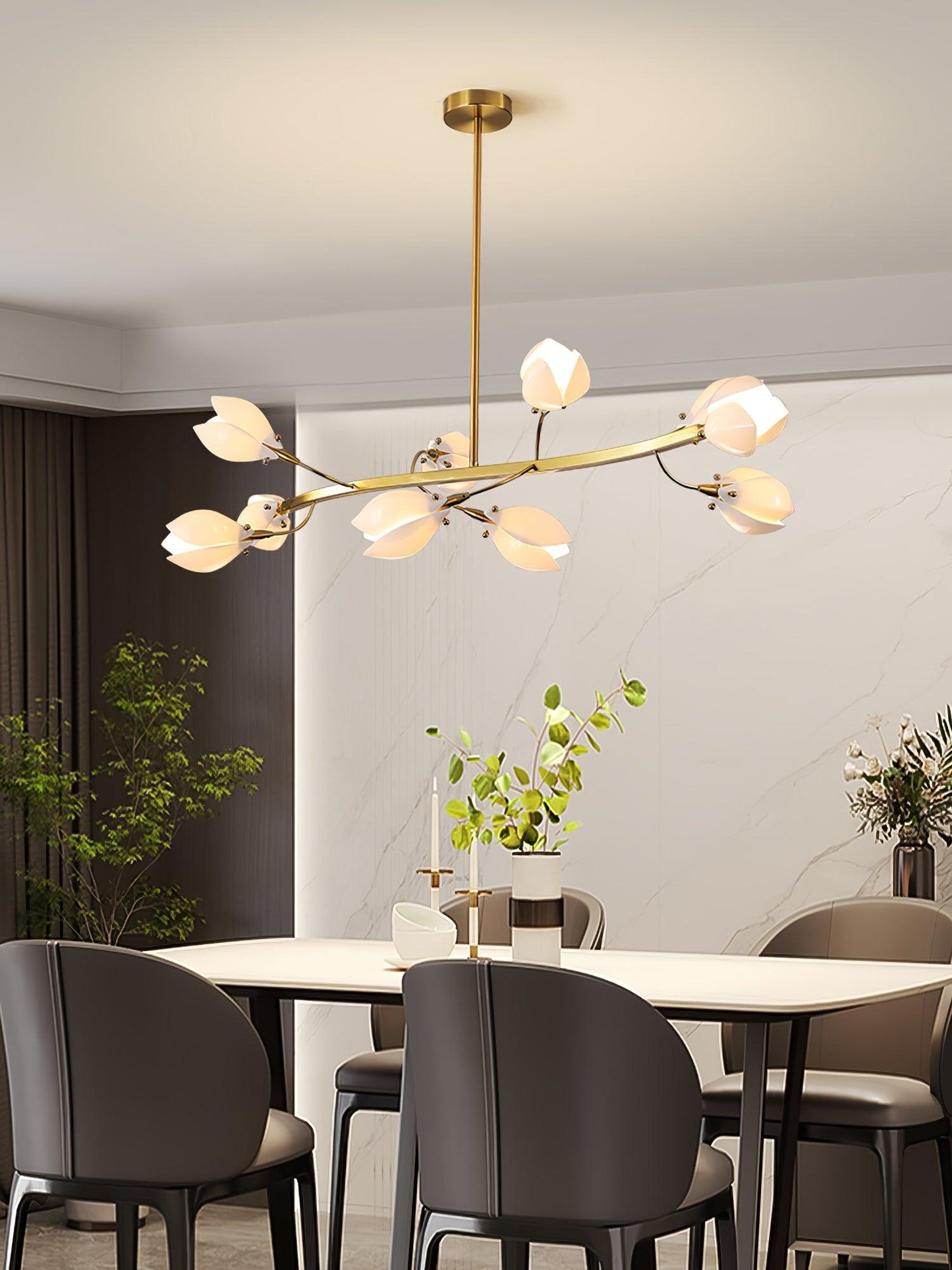 Porcelain Magnolia Chandelier