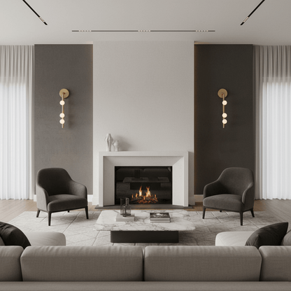 Brass Glass Tube Wall Lamp