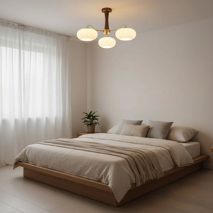 Juliette Brass Wooden Persimmon Chandelier
