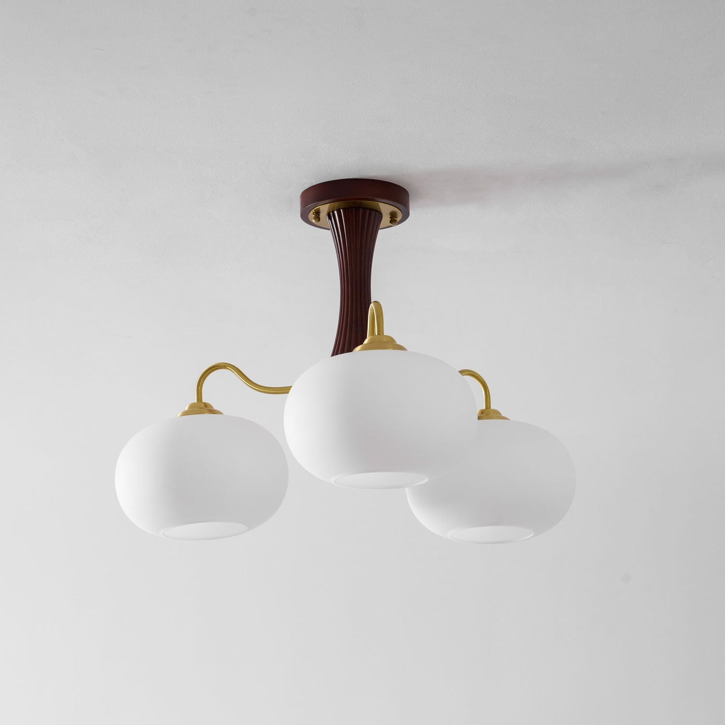 Juliette Brass Wooden Persimmon Chandelier