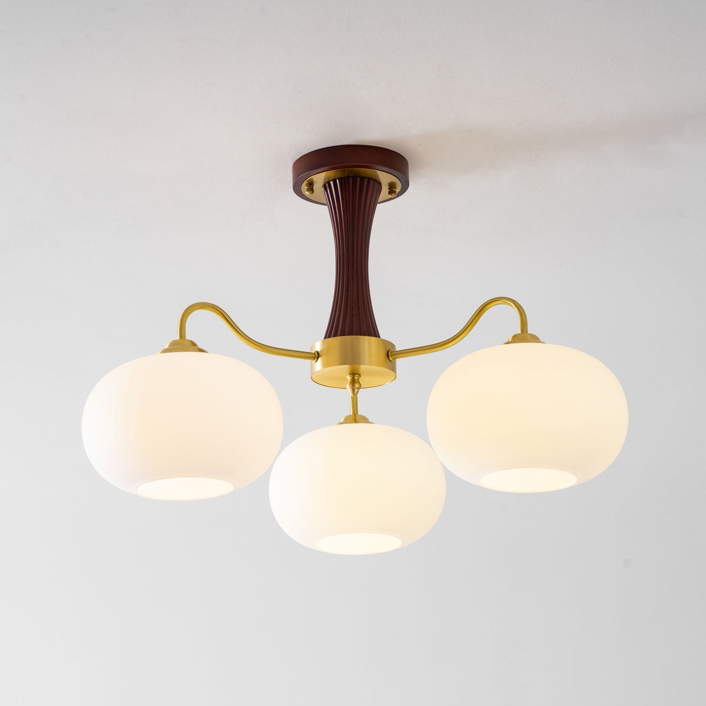 Juliette Brass Wooden Persimmon Chandelier