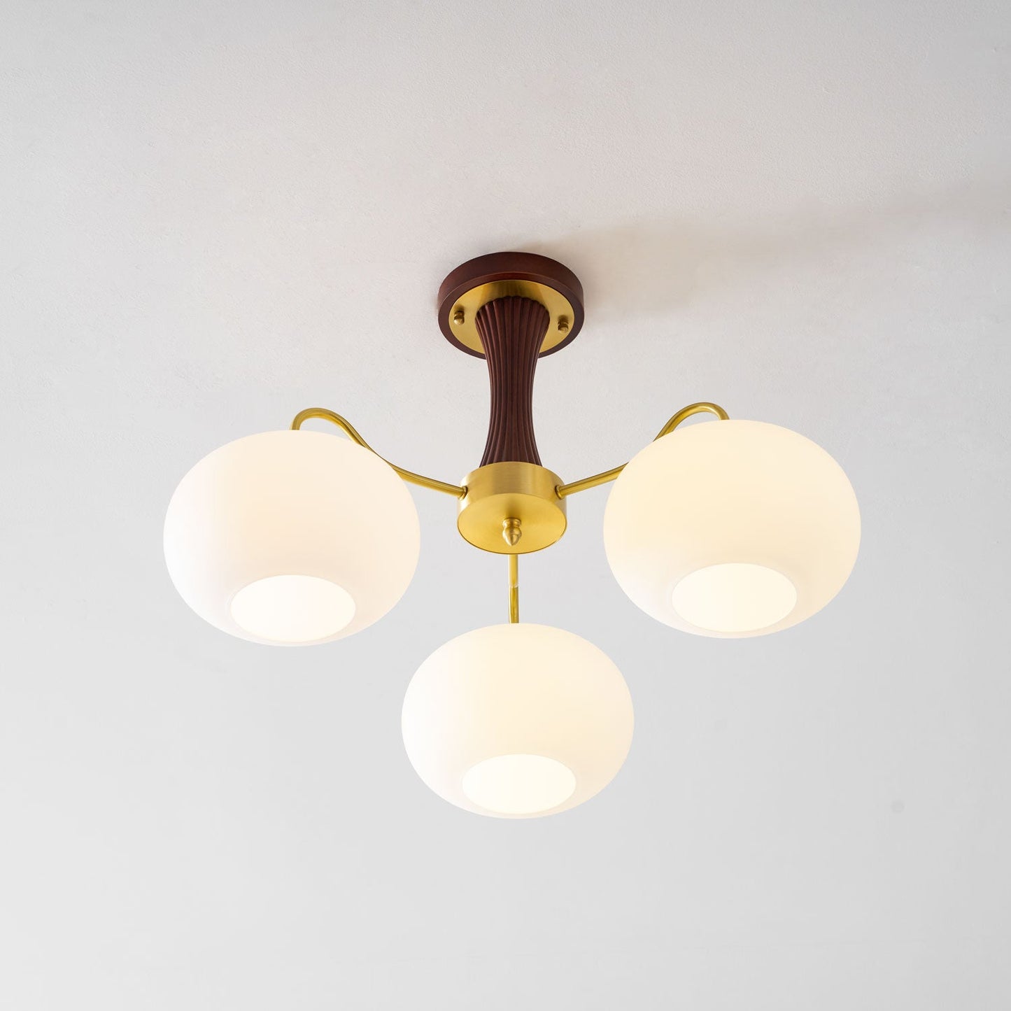 Juliette Brass Wooden Persimmon Chandelier