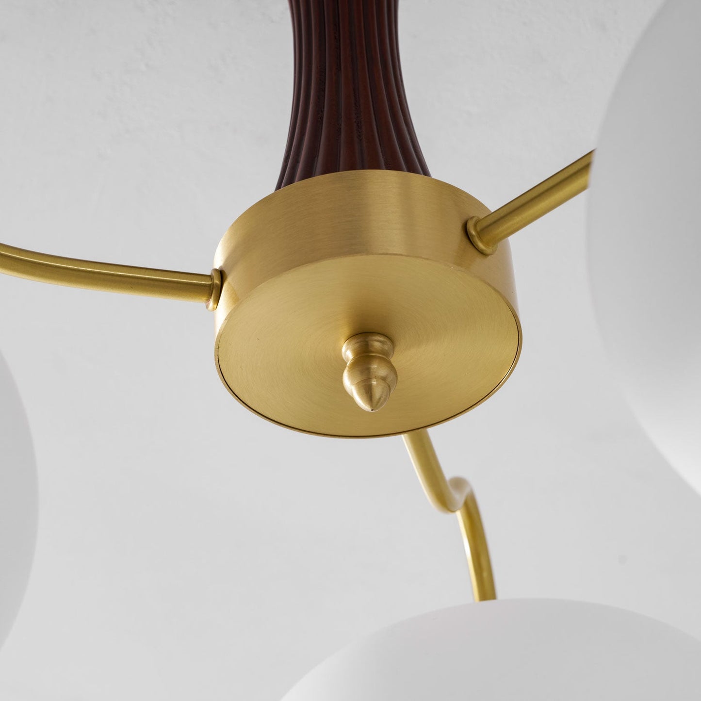 Juliette Brass Wooden Persimmon Chandelier