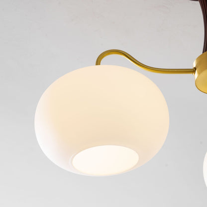 Juliette Brass Wooden Persimmon Chandelier