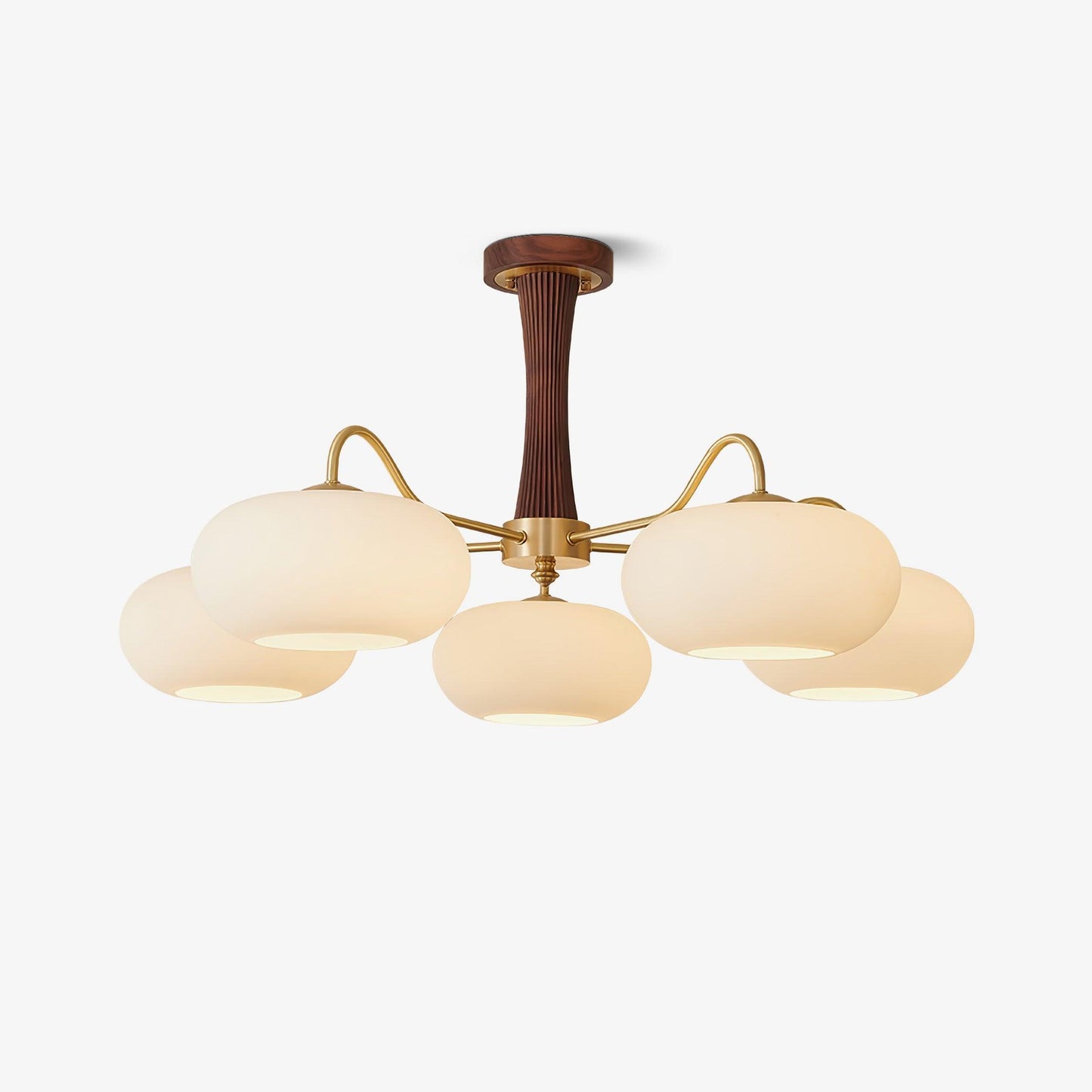 Juliette Brass Wooden Persimmon Chandelier