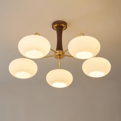 Juliette Brass Wooden Persimmon Chandelier