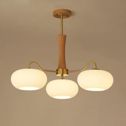 Juliette Brass Wooden Persimmon Chandelier