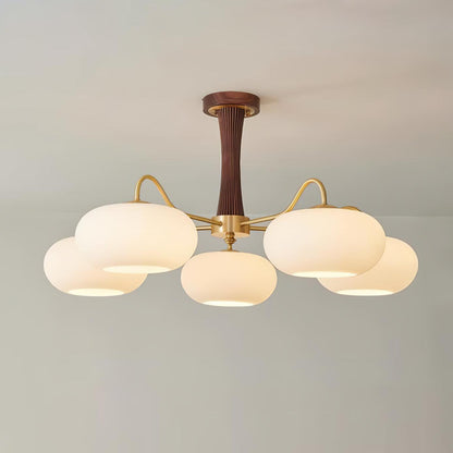 Juliette Brass Wooden Persimmon Chandelier