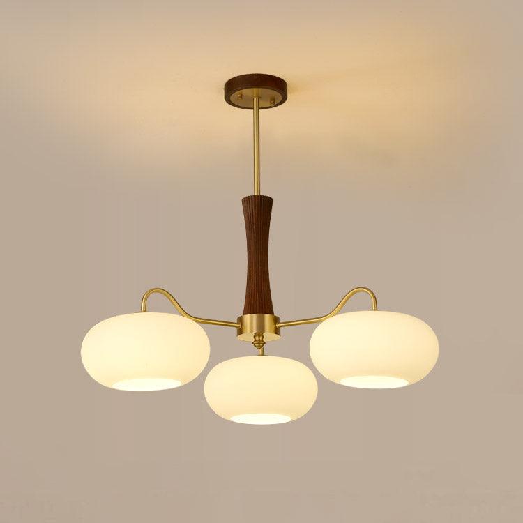 Juliette Brass Wooden Persimmon Chandelier